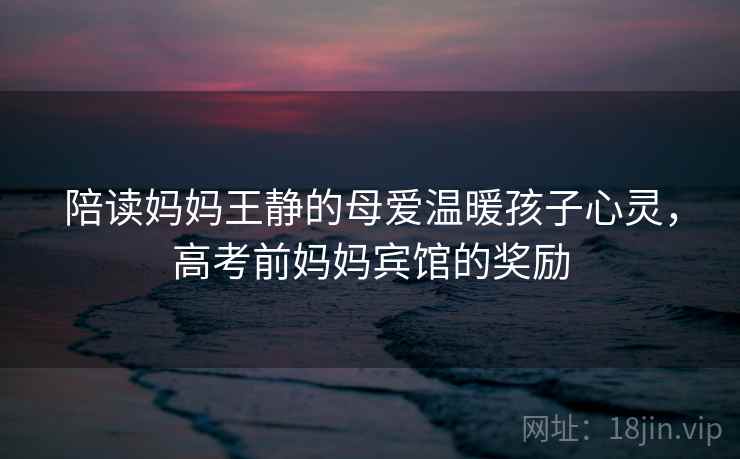 陪读妈妈王静的母爱温暖孩子心灵，高考前妈妈宾馆的奖励
